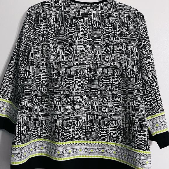 Alfred Dunner Black and White Full Zip Jacket Size 18 - Picture 3 of 4